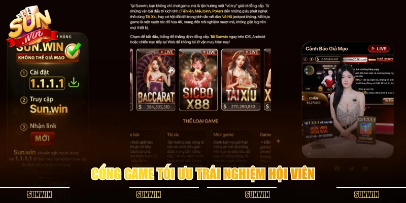 Cổng game tối ưu trải nghiệm hội viên