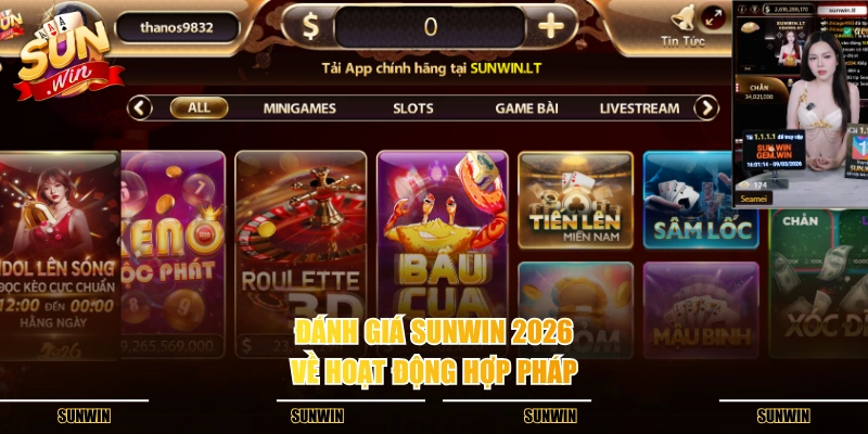 Đánh giá SUNWIN 2026 về hoạt động hợp pháp