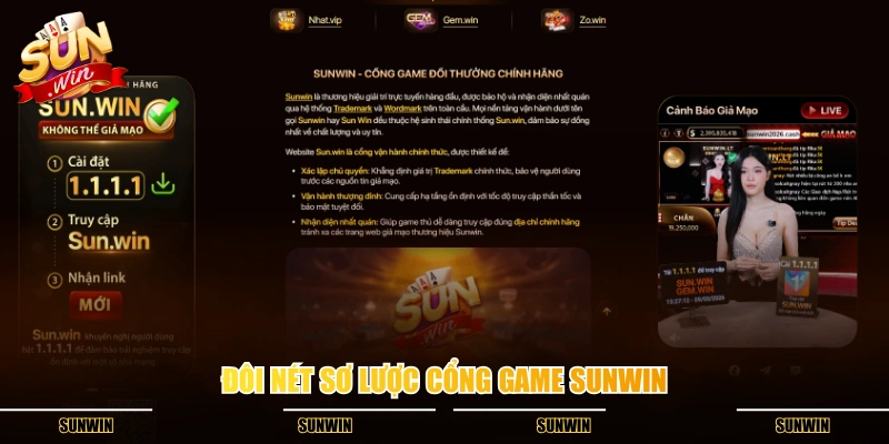 Đôi nét sơ lược cổng game SUNWIN