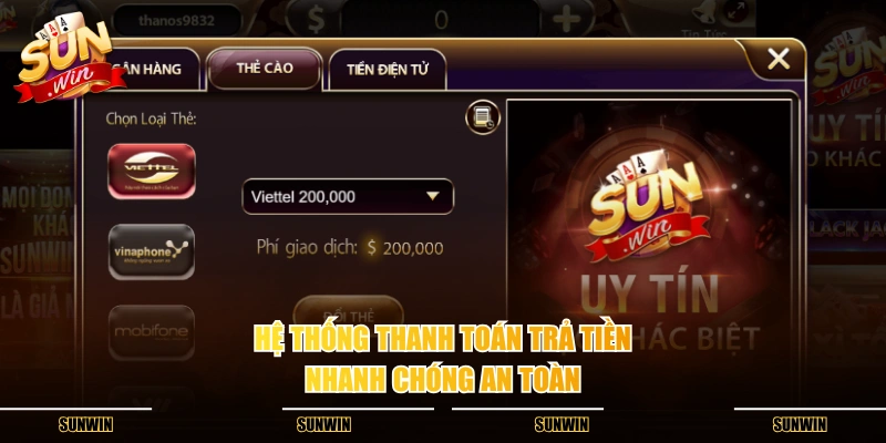 Hệ thống thanh toán trả tiền nhanh chóng an toàn Hệ thống thanh toán trả tiền nhanh chóng an toàn